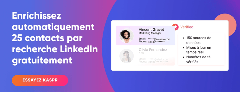 Enrichissez automatiquement 25 contacts par liste LinkedIn avec Kaspr